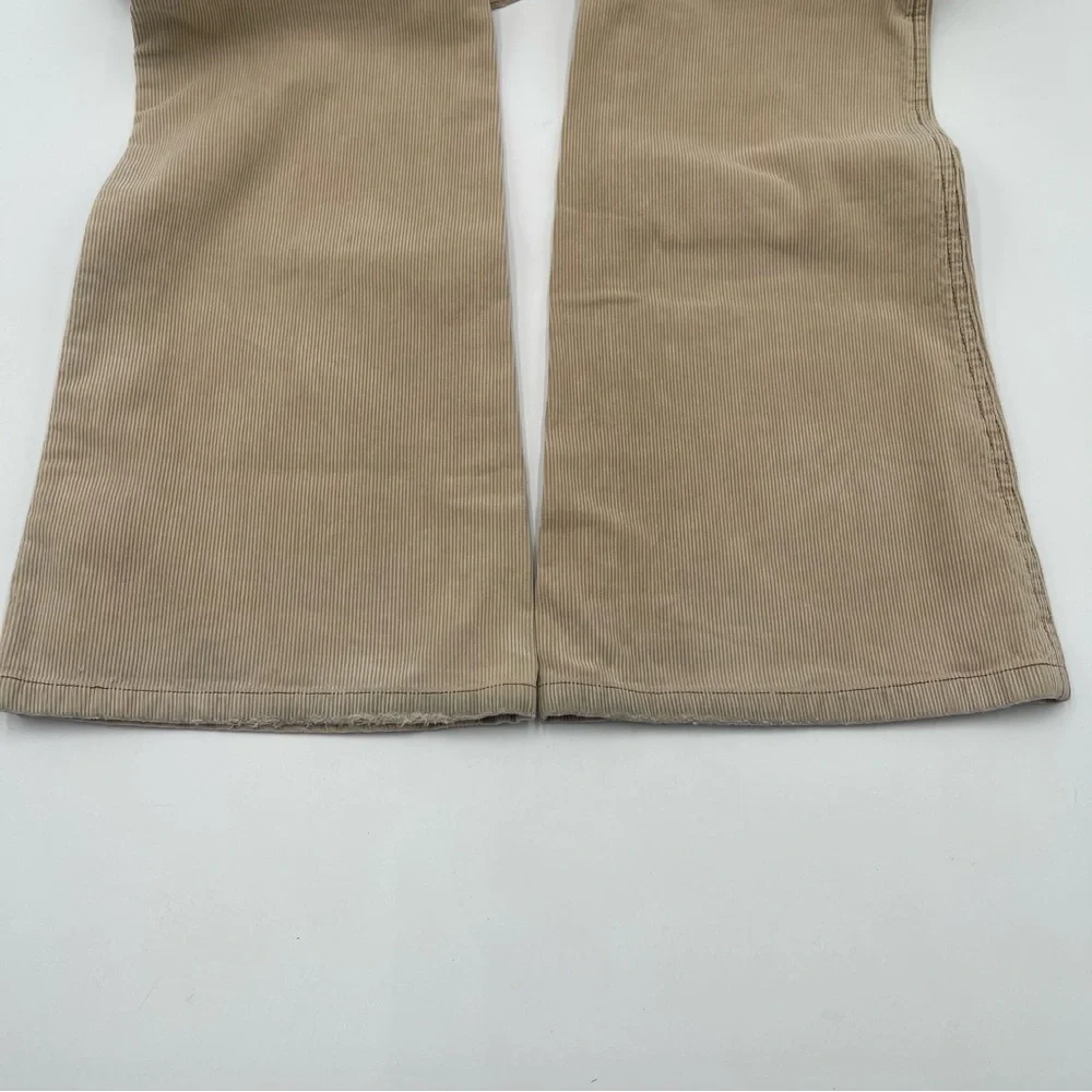 Vtg Y2K Hollister Tan Corduroy Flare Pants Junior 5 Stretch Retro Low Rise - Picture 15 of 15